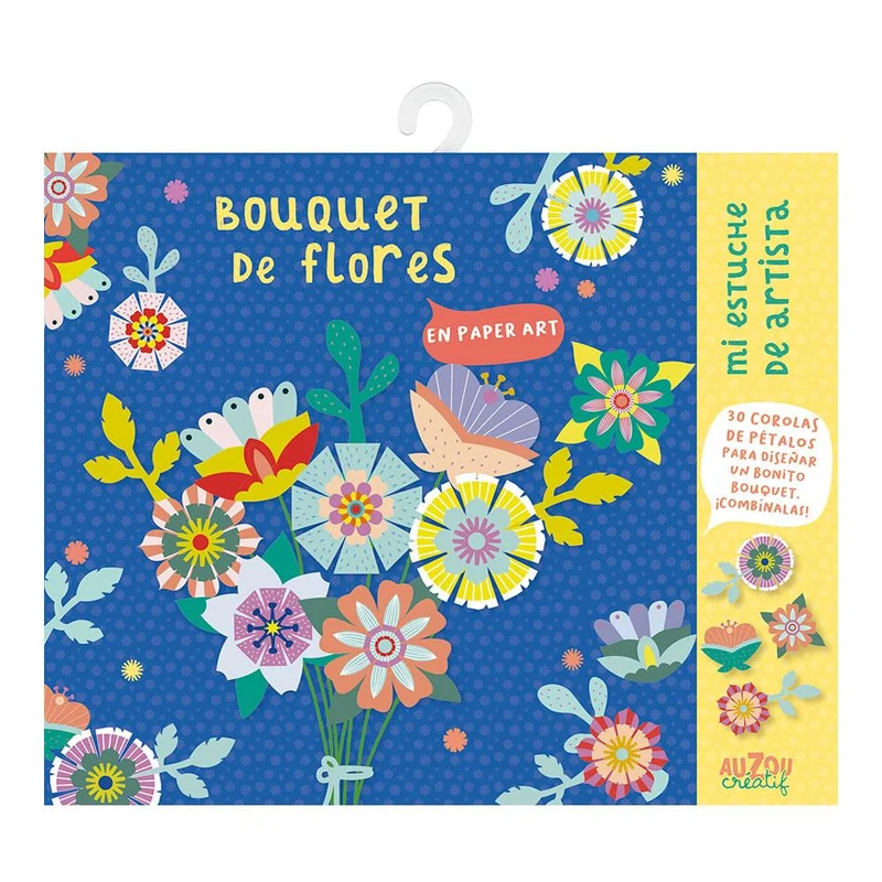 Mi estuche de artista: Bouquet de flores en papel art
