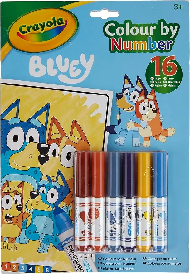 Álbum Colorea por números Bluey - Crayola