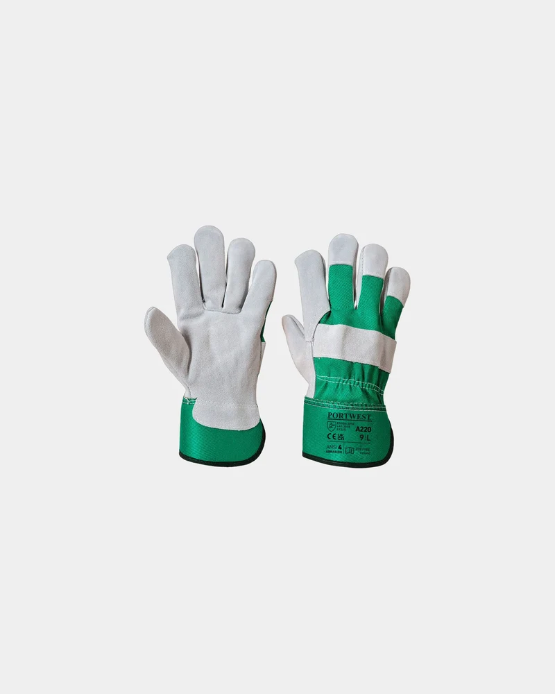 Guantes de cuero docker azul o verde para personalizar