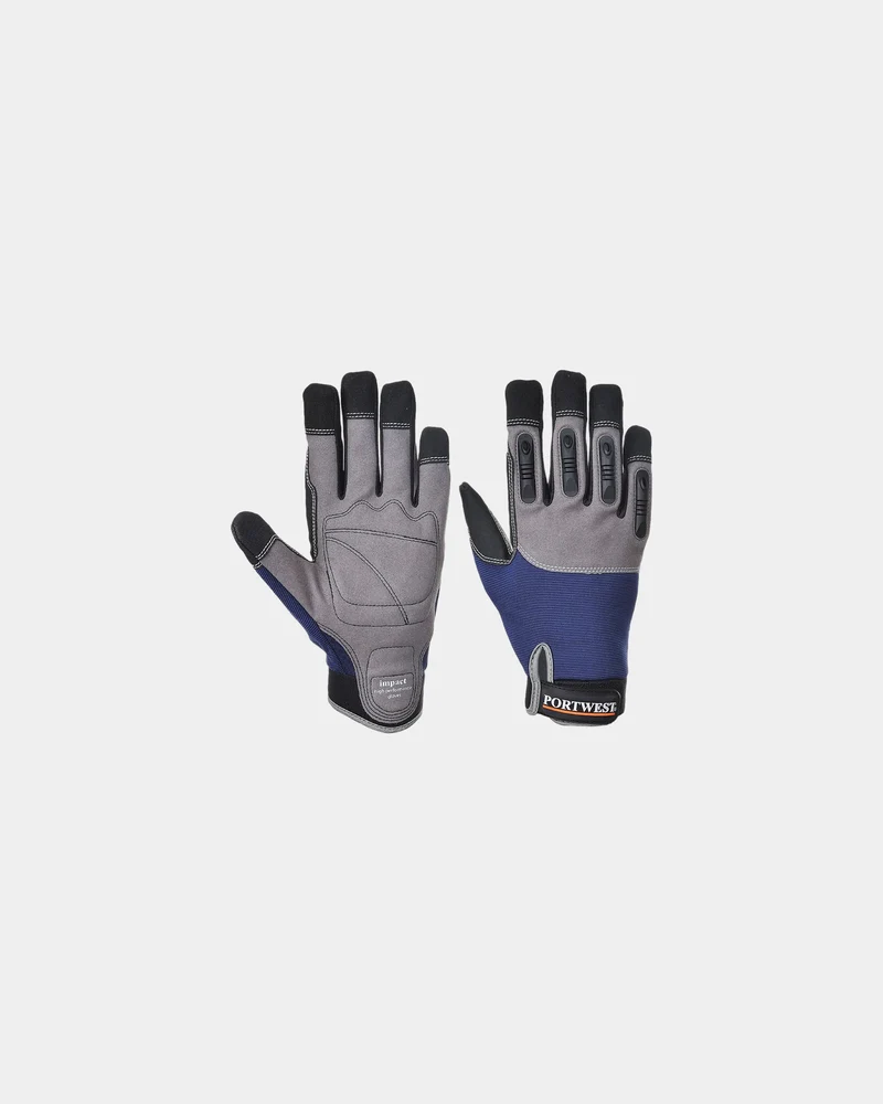 Guante de protección de cuero azul marino para personalizar