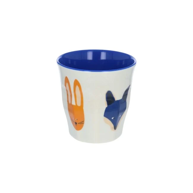 Vaso Infantil Pequeño Melamina Animales Azul La Foret