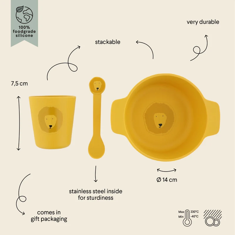 Set vajilla silicona Mr. Lion