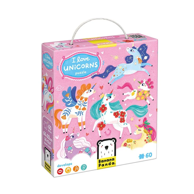 Puzzle I love unicorns 60 pzs