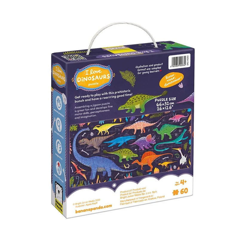 Puzzle I love dinosaurios 60 pzs