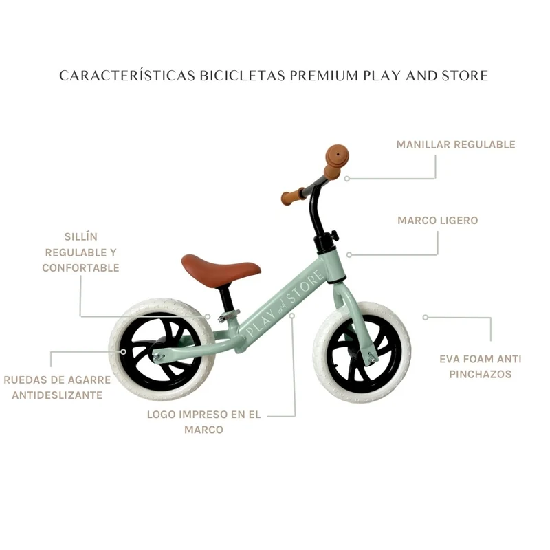 Bicicleta de Equilibrio Play and Store Cereza