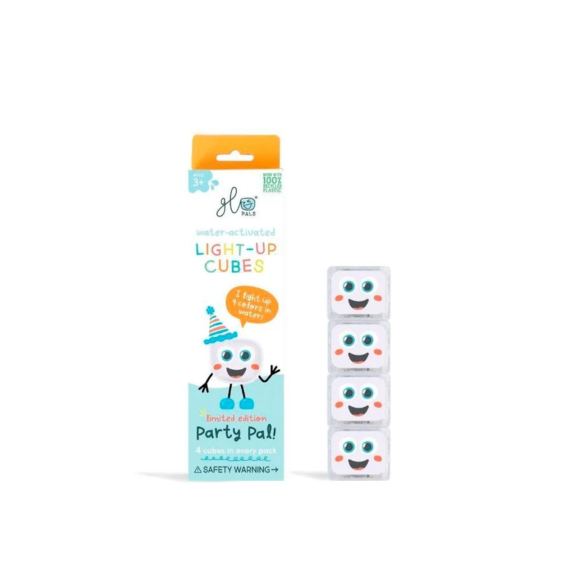 Set cubos multicolor con luz 4 unidades Party light Glo Pals