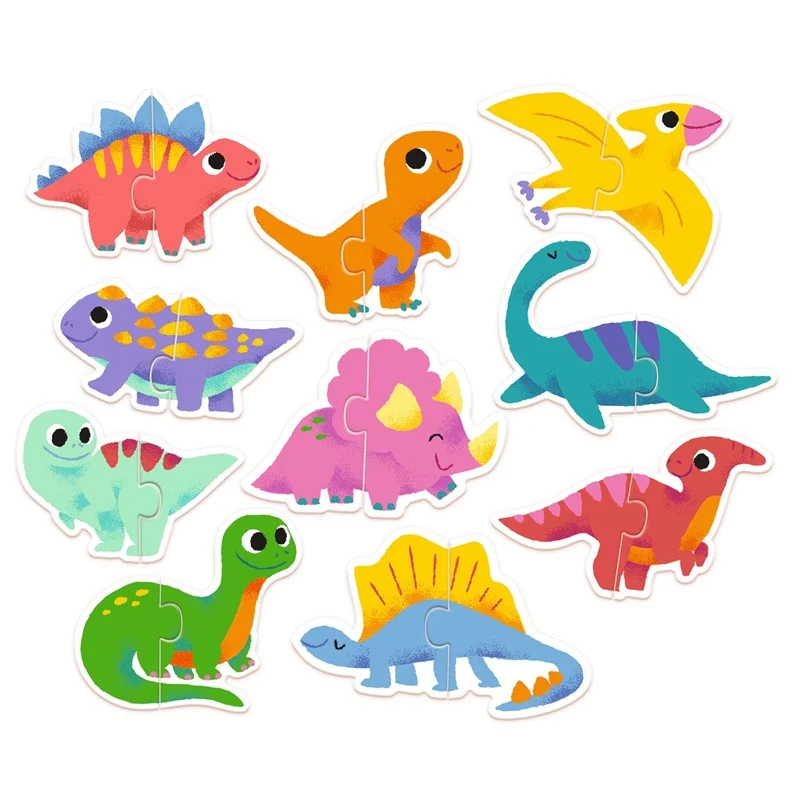 Puzzle Duo Dinosaurios - Djeco