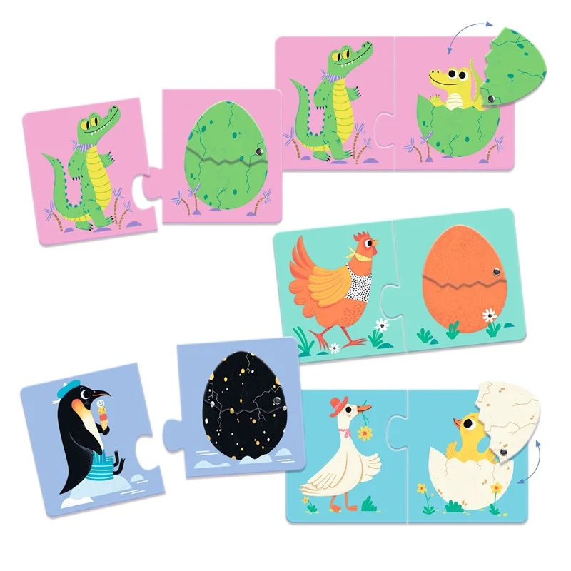 Puzzle Huevos Divertidos - Djeco