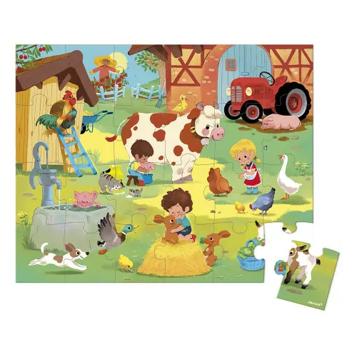 Puzzle Un Día en la Granja - 24 pzs. - Janod