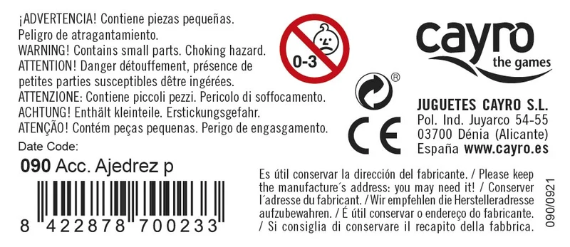 Accesorios Ajedrez Nº 3- Cayro