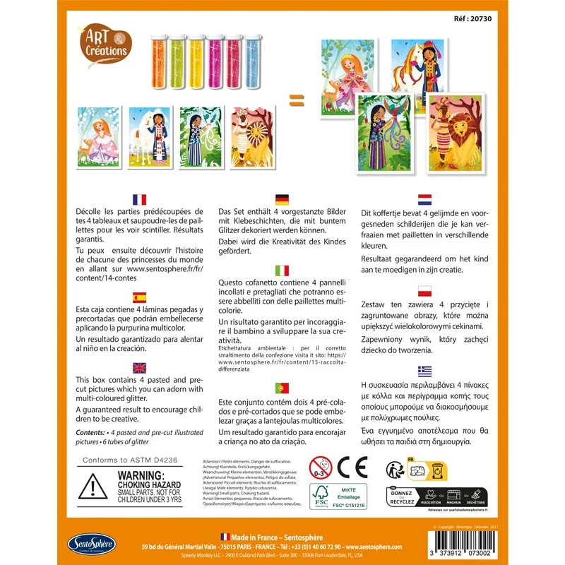 Cuadros purpurina Princesas del Mundo - Sentosphère (Liquidación)
