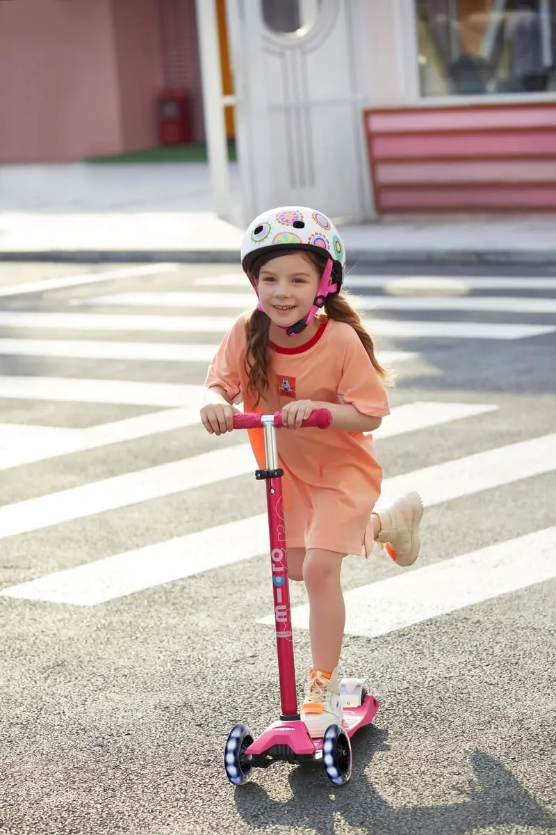 Patinete Maxi Deluxe LED Rosa