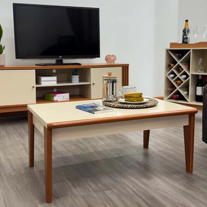 Tokoa Mesa de Centro MDF Rectangular 91cm Off White (17359)