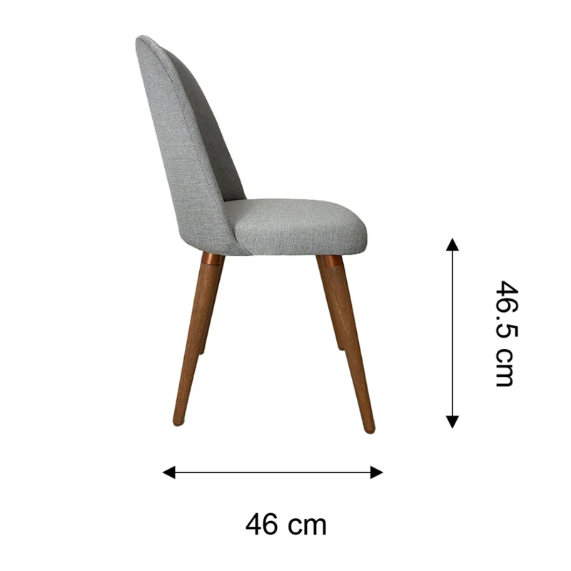 Tokoa Silla para Comedor de Madera Tapizada con Lino