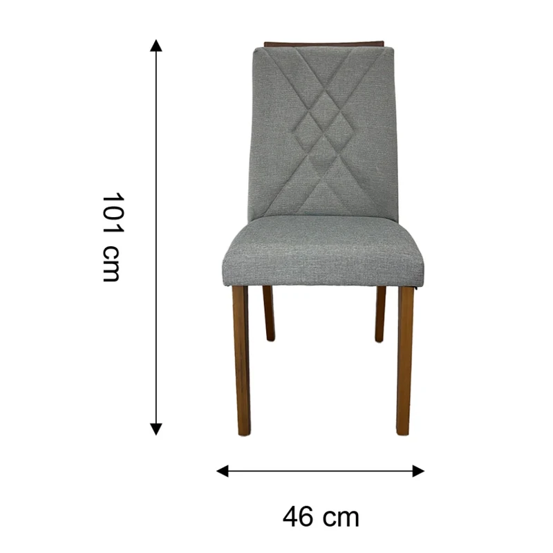 Tokoa Silla para Comedor de Madera Tapizada con Respaldo Decorado
