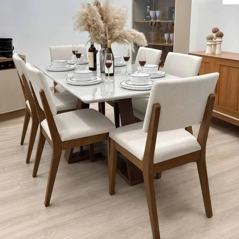 Tokoa Silla para Comedor de Madera Tapizada
