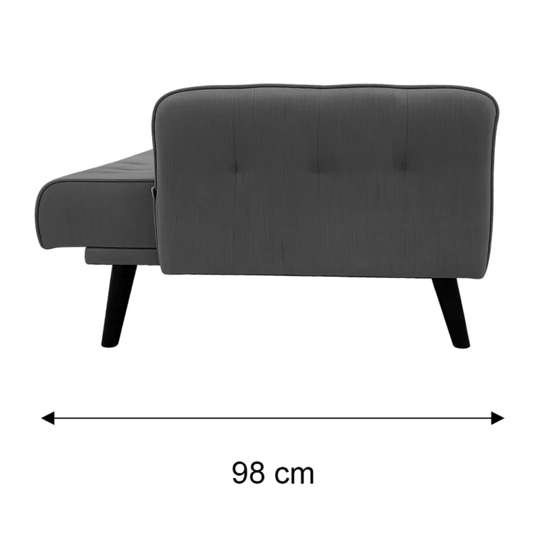 Tokoa Sofá Cama Tela de Lino 182x75.5x87cm