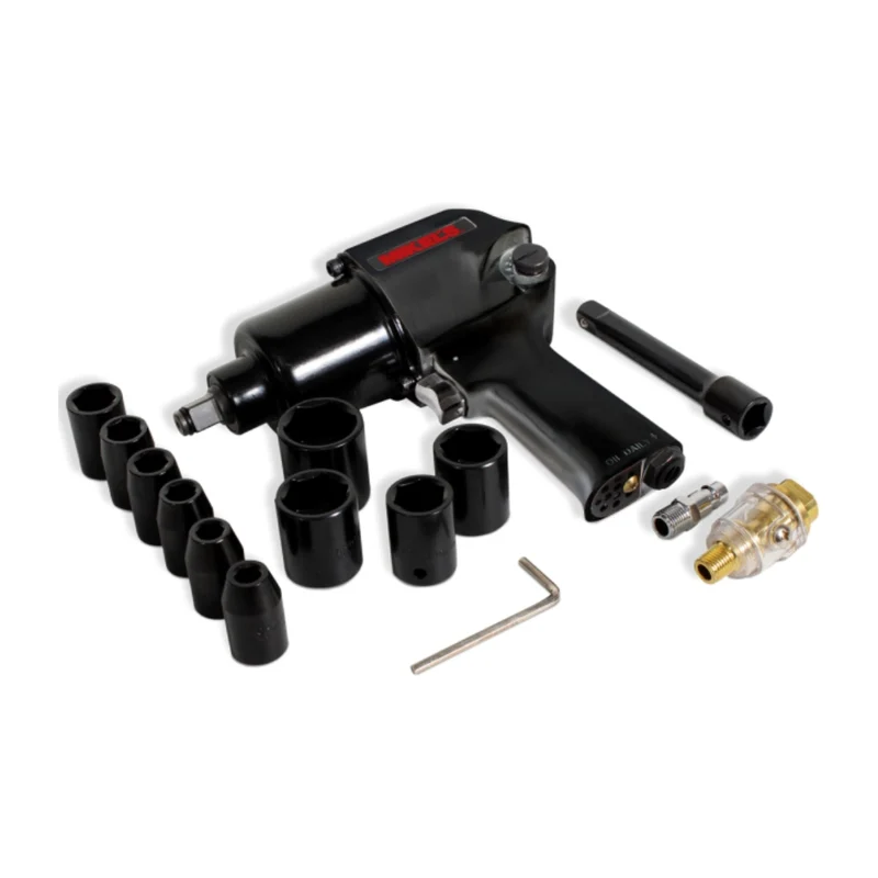 Mikels Kit Pistola de Impacto Neumática 1/2" con Dados, PIN-734H