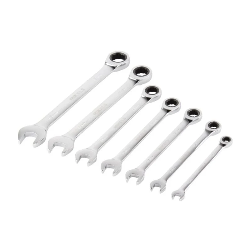 Mikels Set Llaves Combinadas con Sistema de Trinquete 7 Piezas, SLCM-7