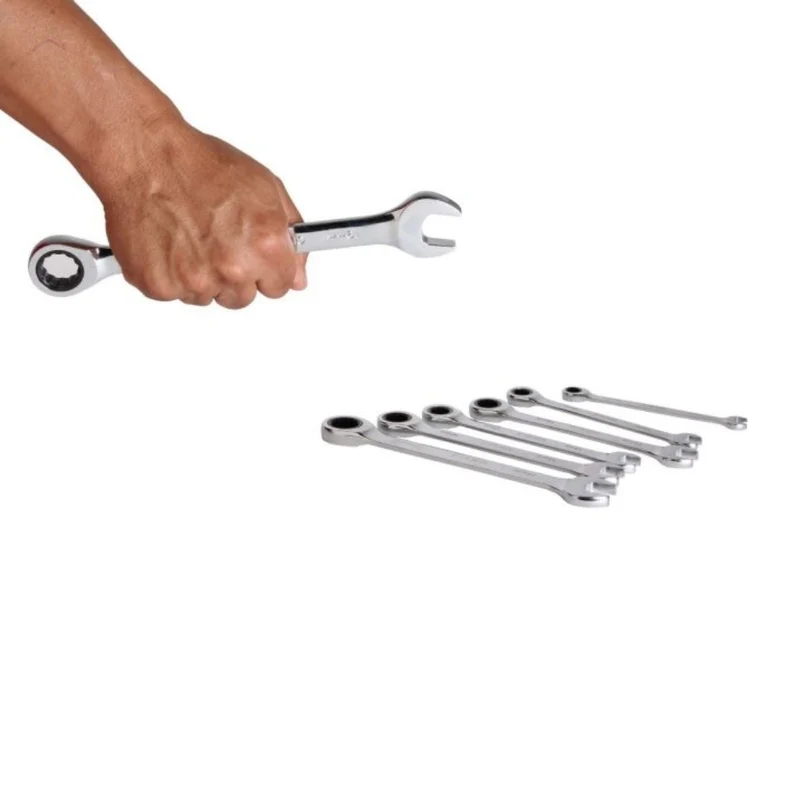 Mikels Set Llaves Combinadas con Sistema de Trinquete 7 Piezas, SLCM-7