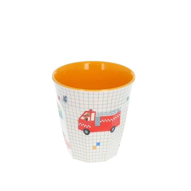 Vaso Infantil Pequeño Melamina Vehículos Y Perros Croquette