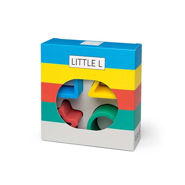 Puzzle Encajable Geométrico Colores Little L Silicona