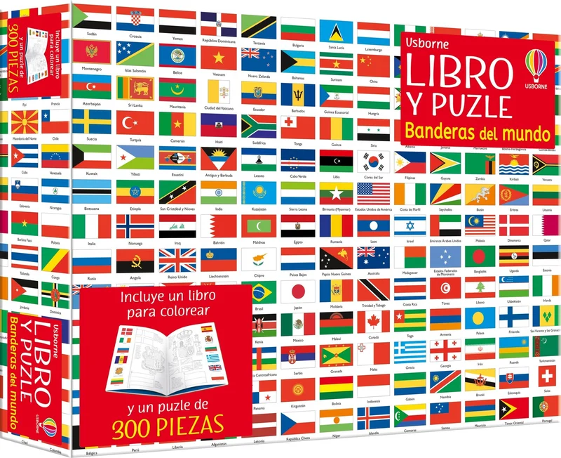 Libro y Puzzle: Banderas del mundo