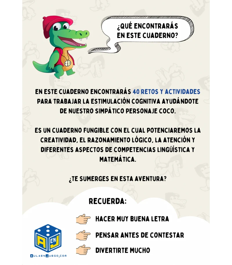 Cuaderno de enriquecimiento cognitivo 6-8 años