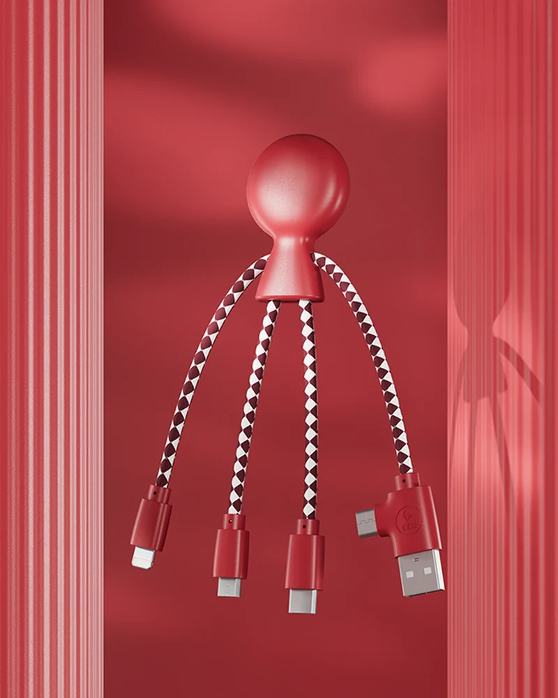Cable de carga multiconector reciclado para personalizar