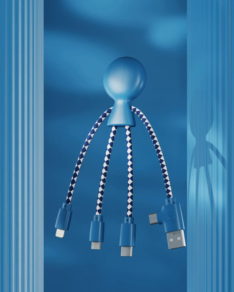 Cable de carga multiconector reciclado para personalizar