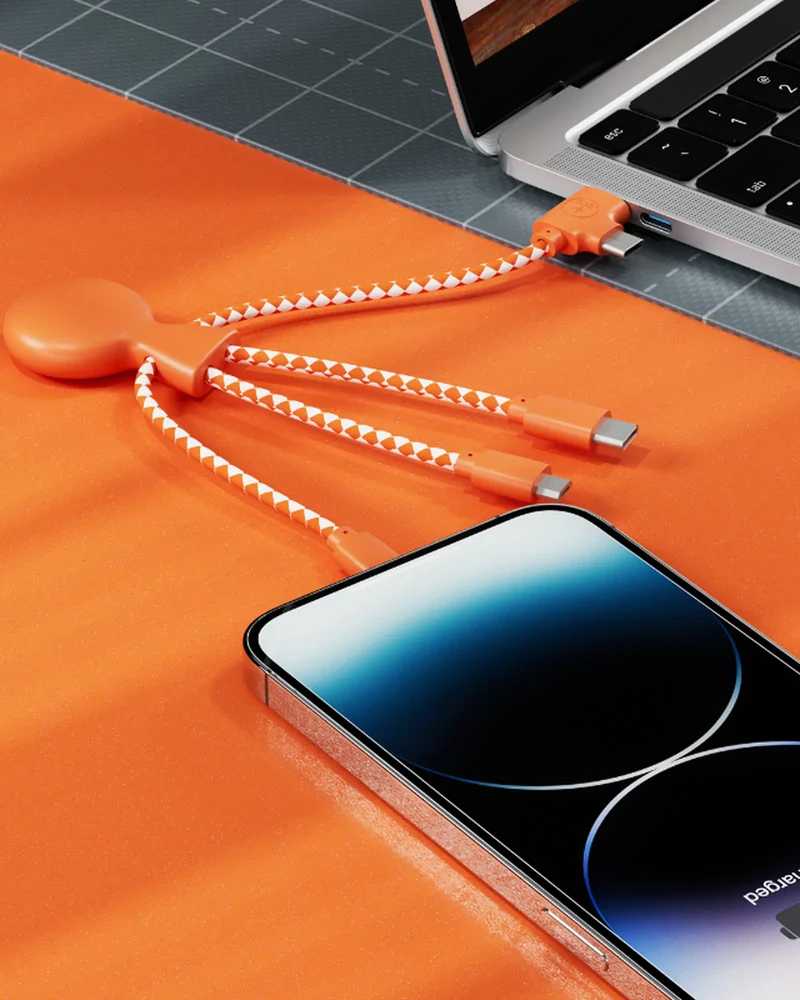 Cable de carga multiconector reciclado para personalizar