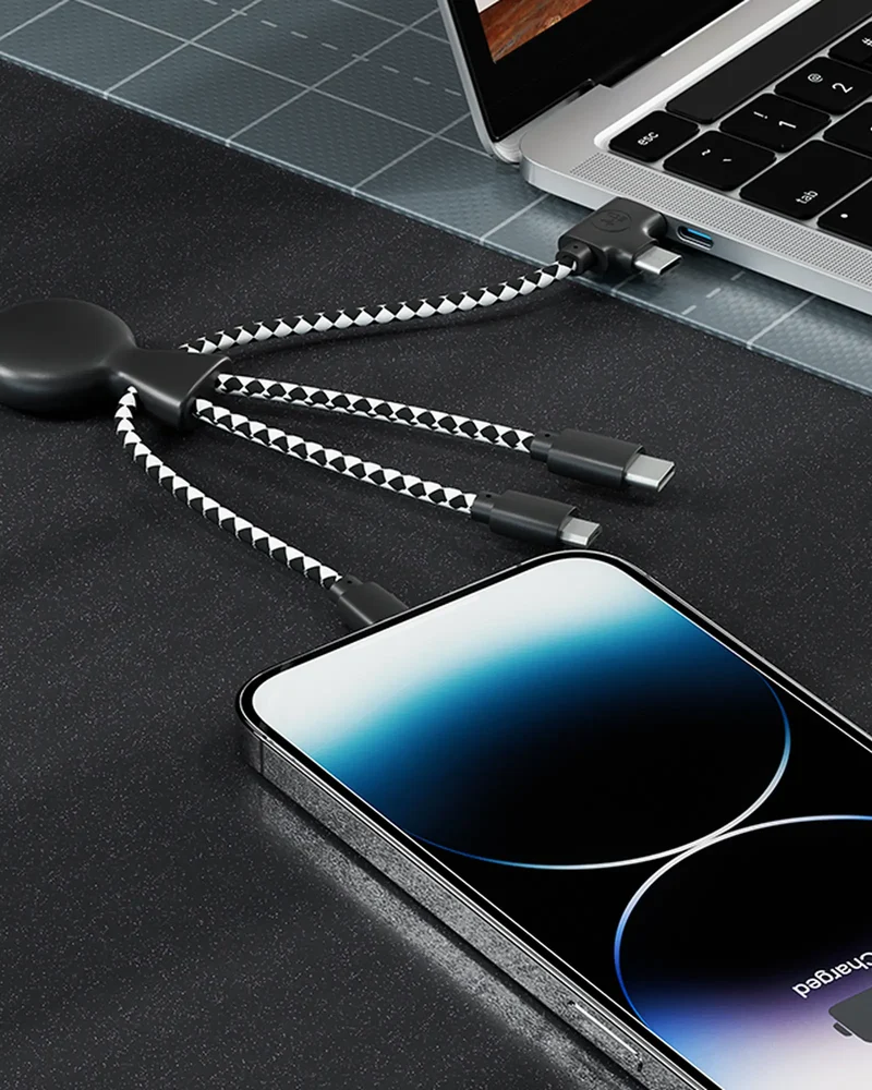 Cable de carga multiconector reciclado para personalizar