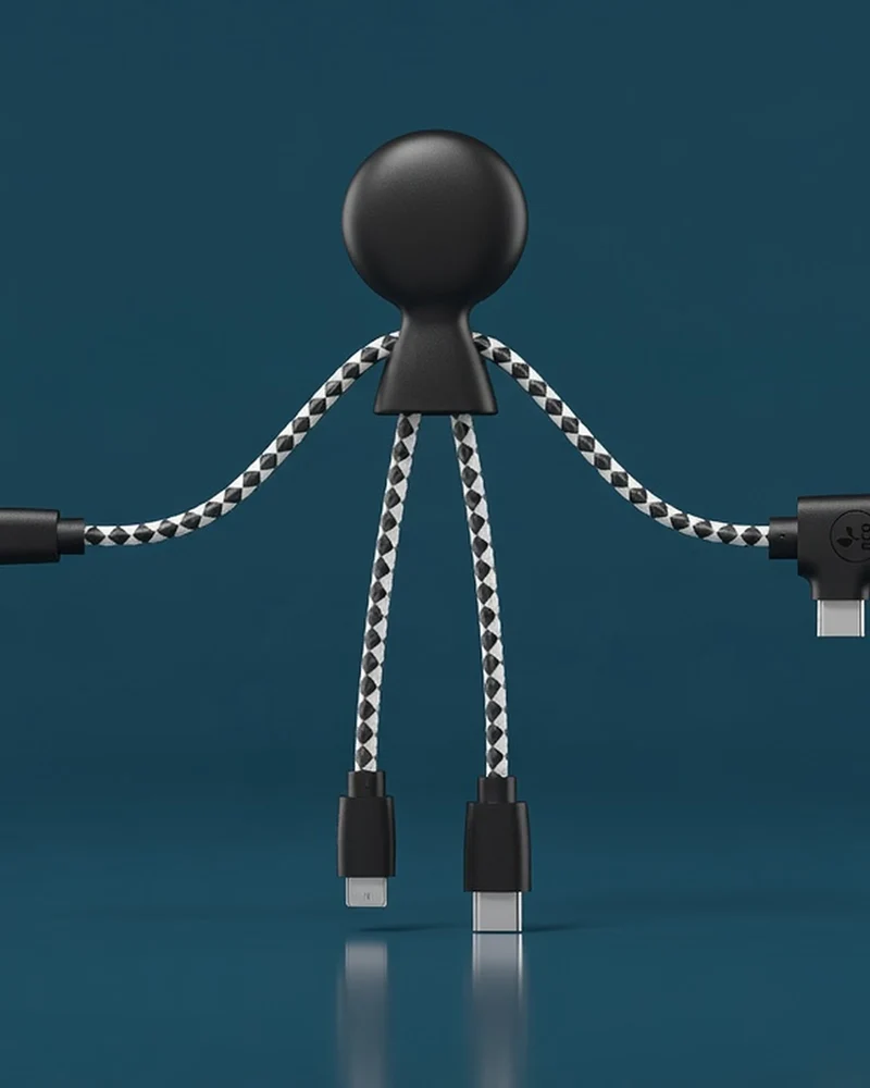 Cable de carga multiconector reciclado para personalizar