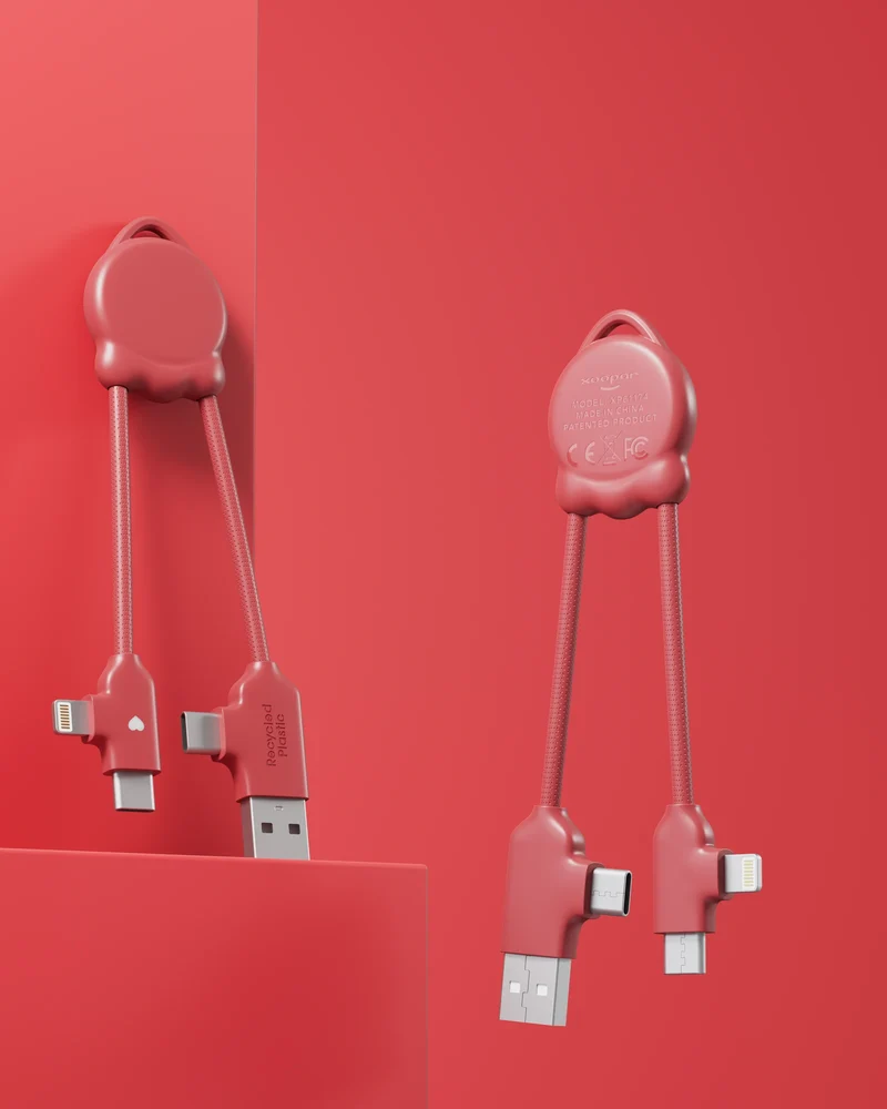 Cable de carga reciclado Octomini para personalizar