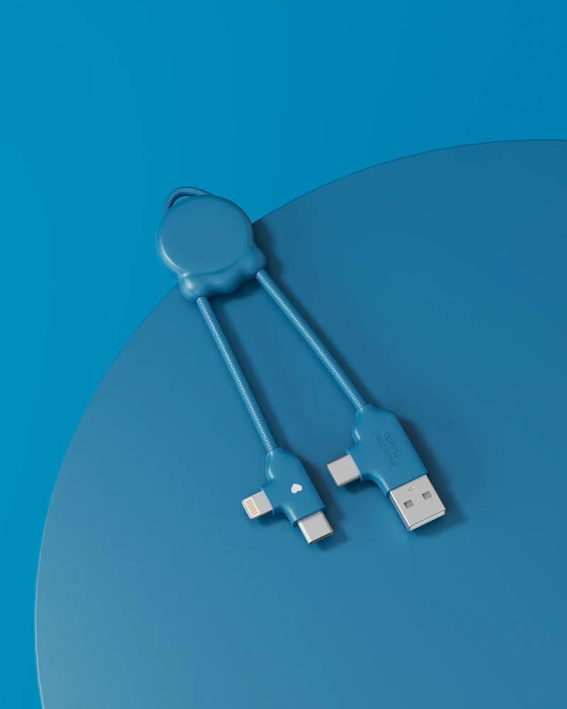 Cable de carga reciclado Octomini para personalizar