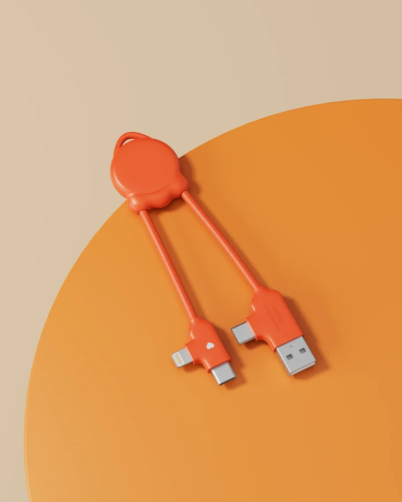 Cable de carga reciclado Octomini para personalizar