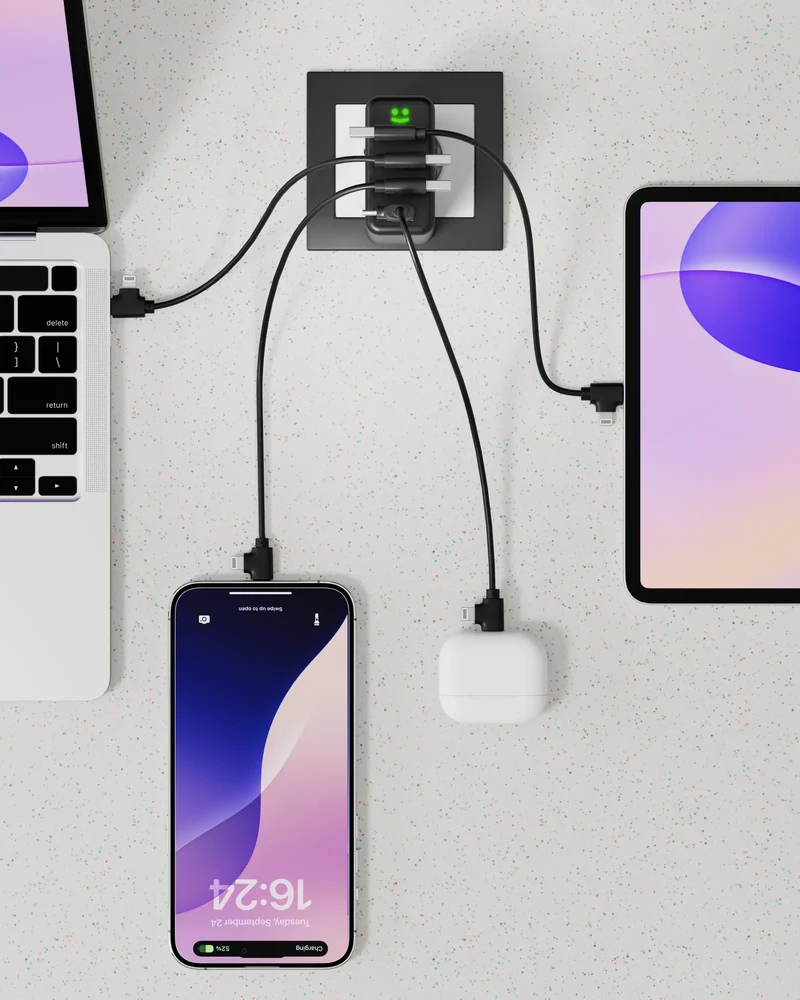 Adaptador cargador doble USB C y USB A para personalizar
