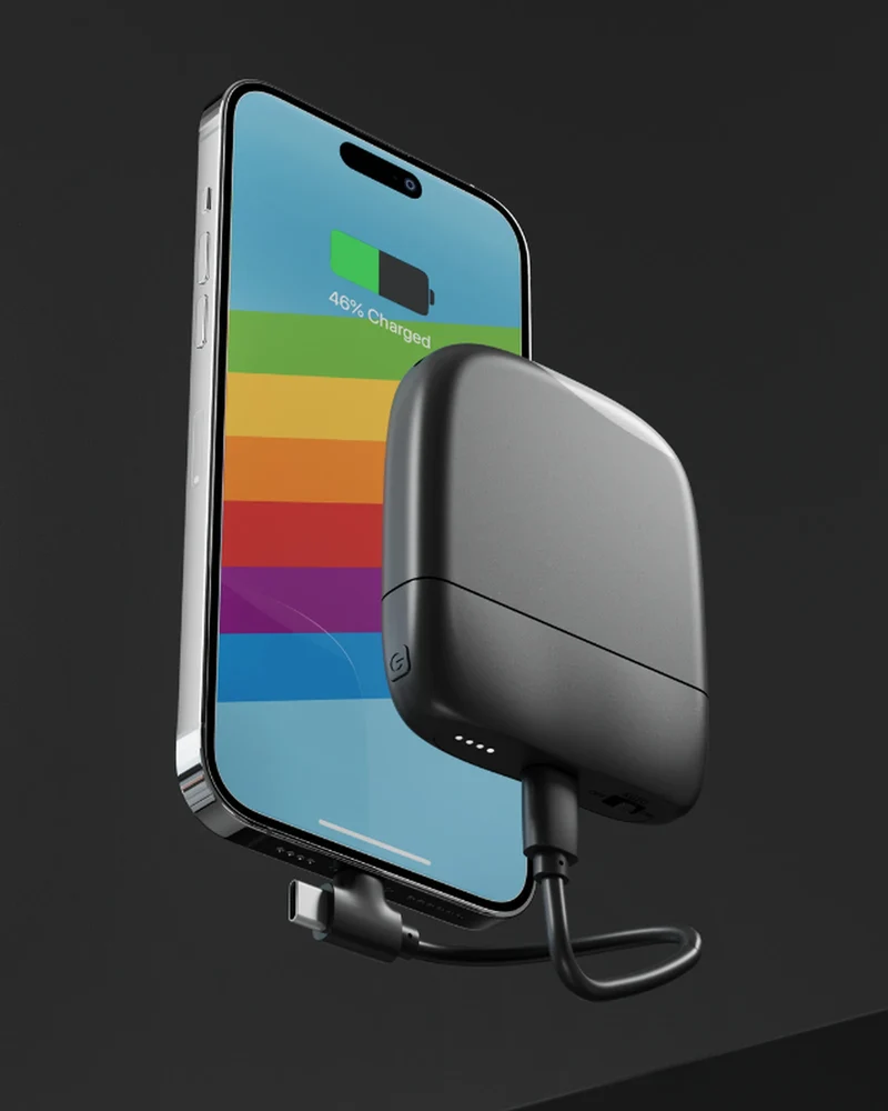 Power bank reciclado 5000mAh con luz LED para personalizar