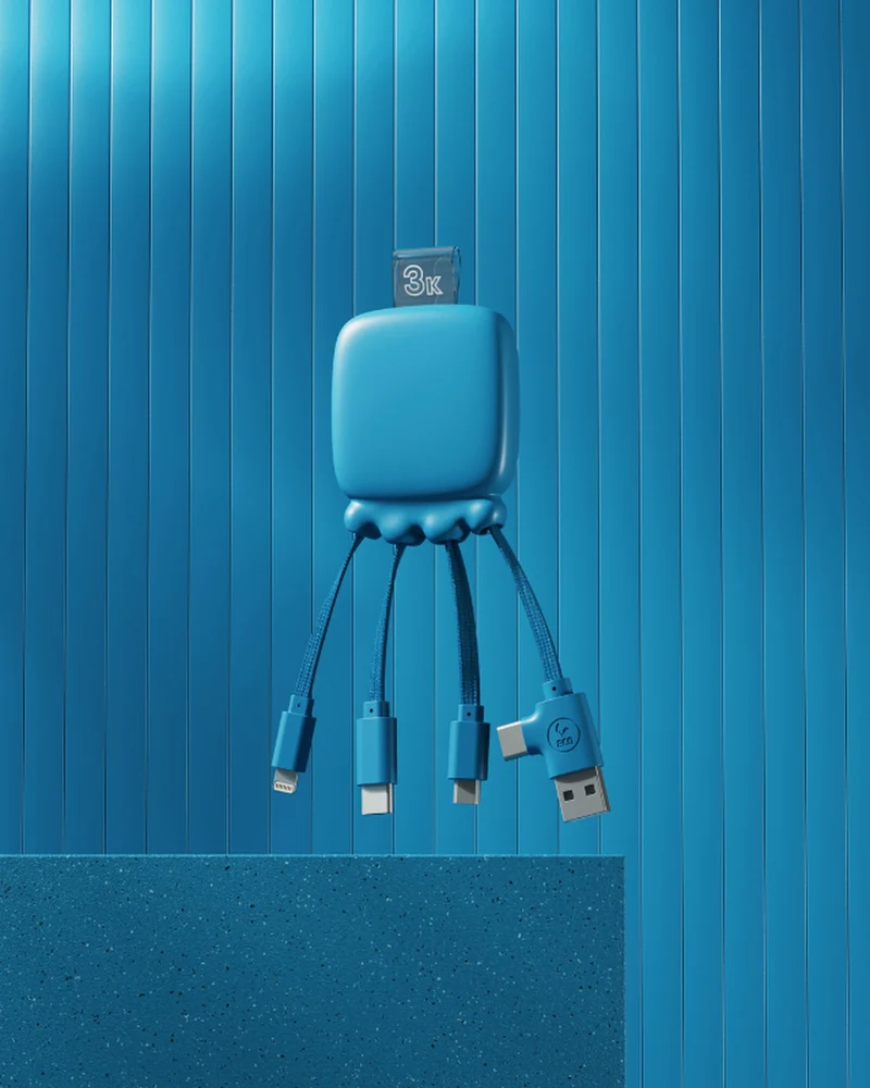 Power bank multicable RPET Gamma 2 para personalizar