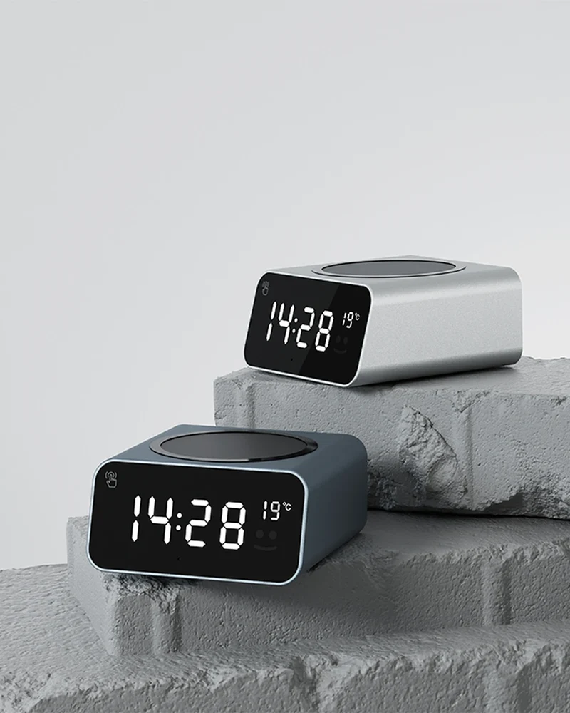 Cargador inalámbrico reloj reciclado GRS para personalizar