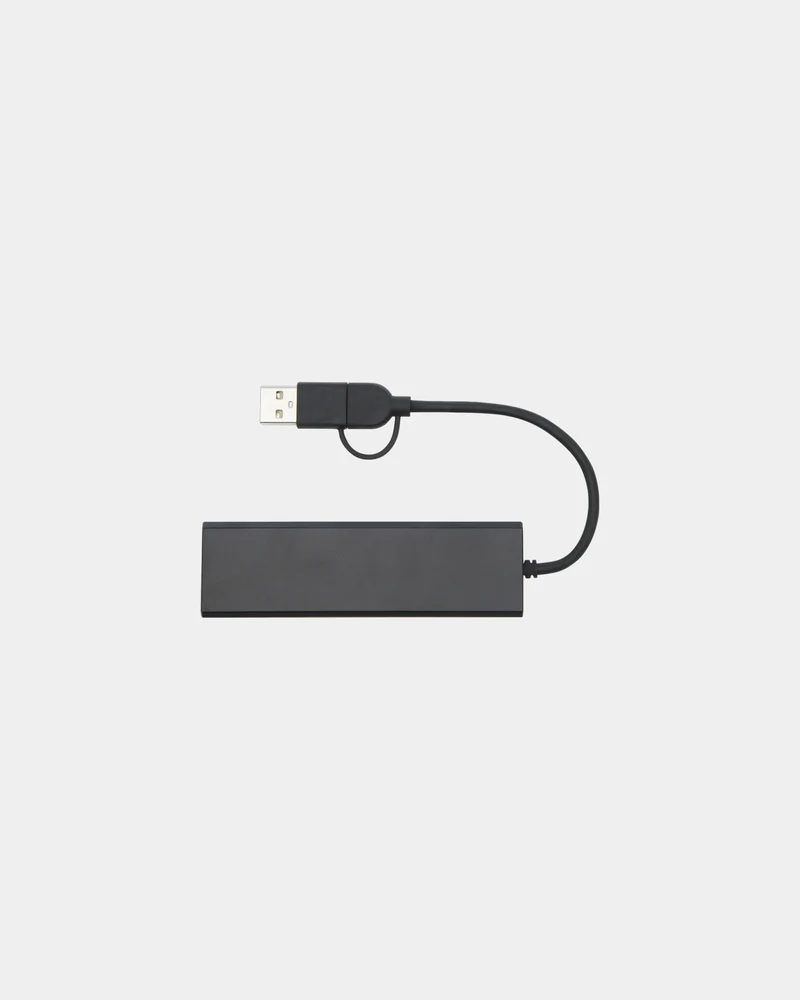 Concentrador USB aluminio reciclado Rise para personalizar