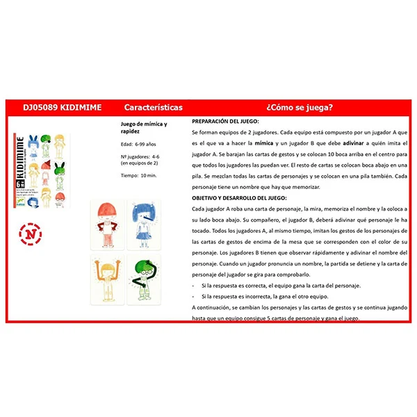 Cartas Kidimime Djeco