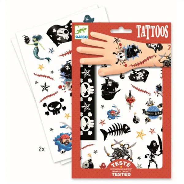 Tatuajes Al Agua Los Piratas Djeco