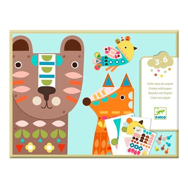 Crear con Papel 3 Animales Gigantes Djeco