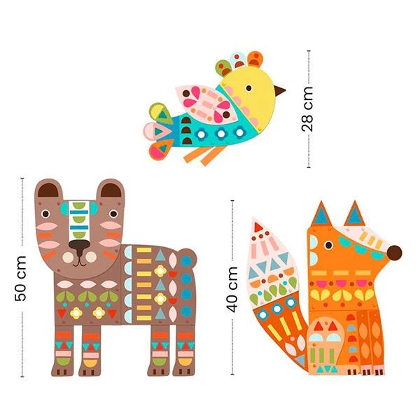 Crear con Papel 3 Animales Gigantes Djeco
