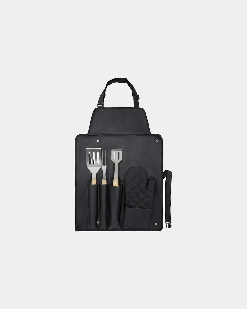 Set de barbacoa bambú 5 piezas para personalizar