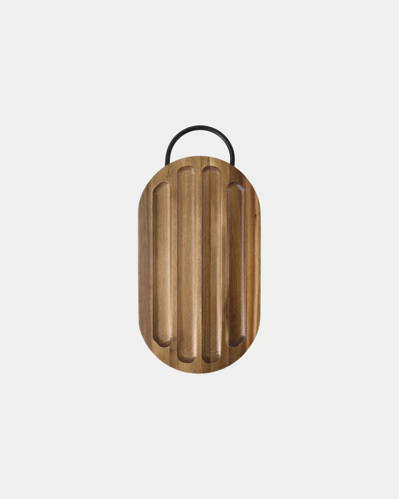 Tabla de cortar acacia con cuchillo para personalizar