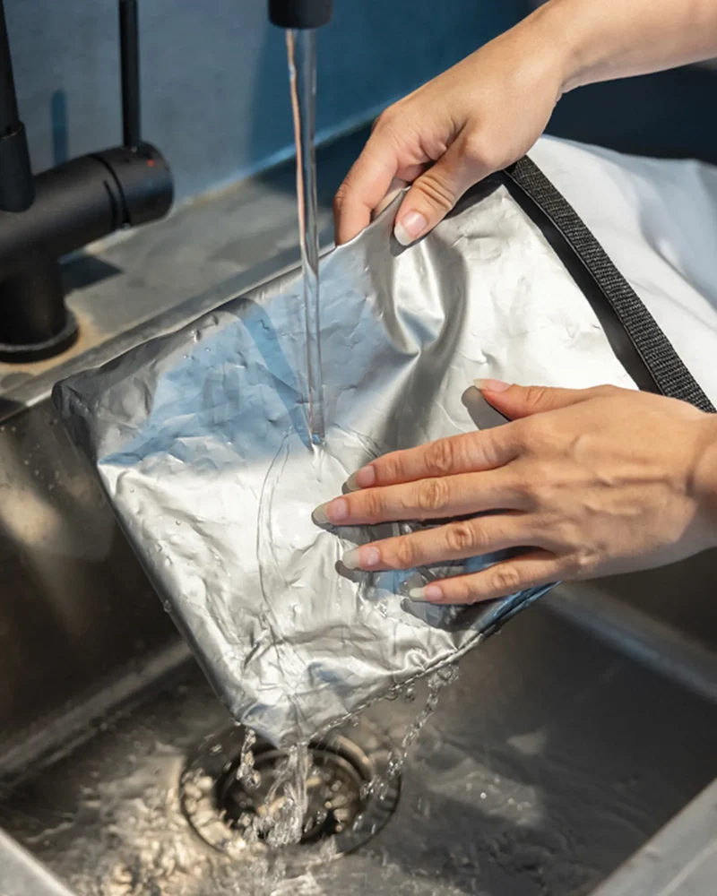 Bolsa portaalimentos plegable rPET 4L para personalizar