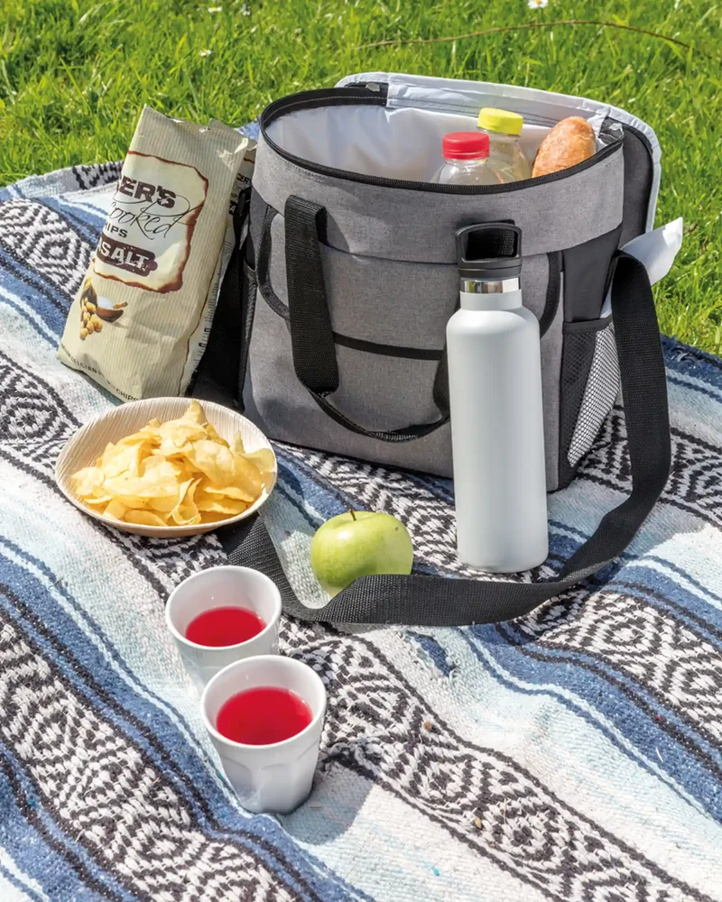 Bolsa térmica poliéster 14,5L gris para personalizar