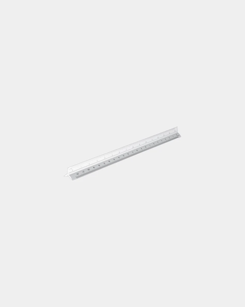 Regla de aluminio triangular 30 cm para personalizar